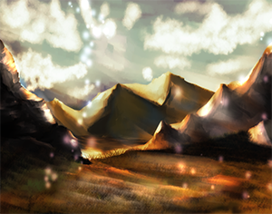 Background: Mountain Vista - Gold