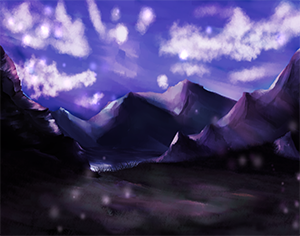 Background: Mountain Vista - Night